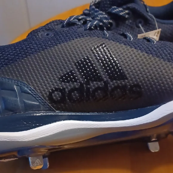 Adidas Dark Blue And Silver Baseball/Softball Cleats Size 14 NWT - Picture 4 of 9